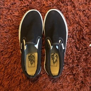 Black slip on vans size 7